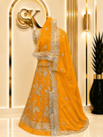 Rashmi Semi Pure Rajputi Poshak- Yellow