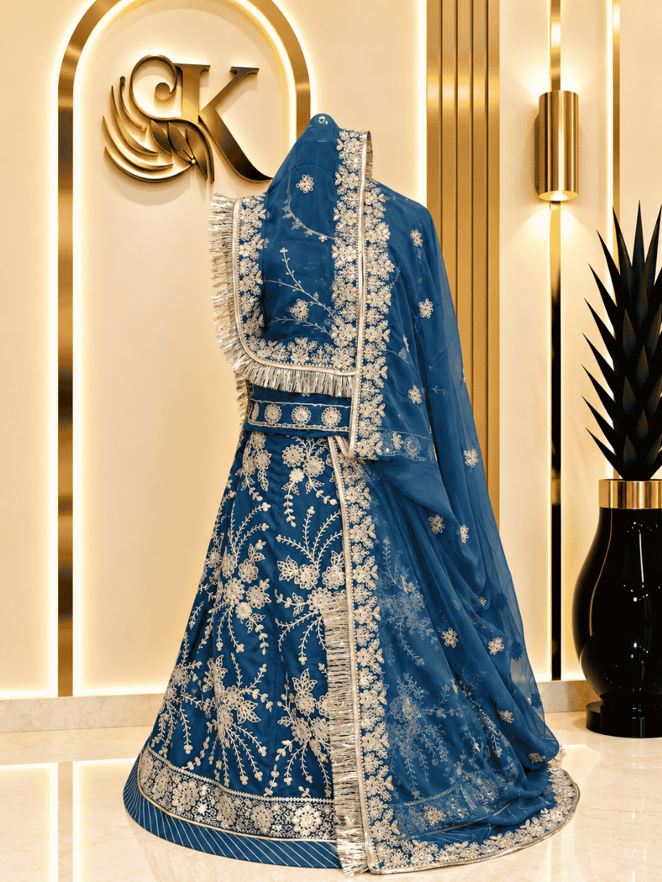 untitled-design-2-372 Rashmi Semi Pure Rajputi Poshak- Kerosene - Image 1