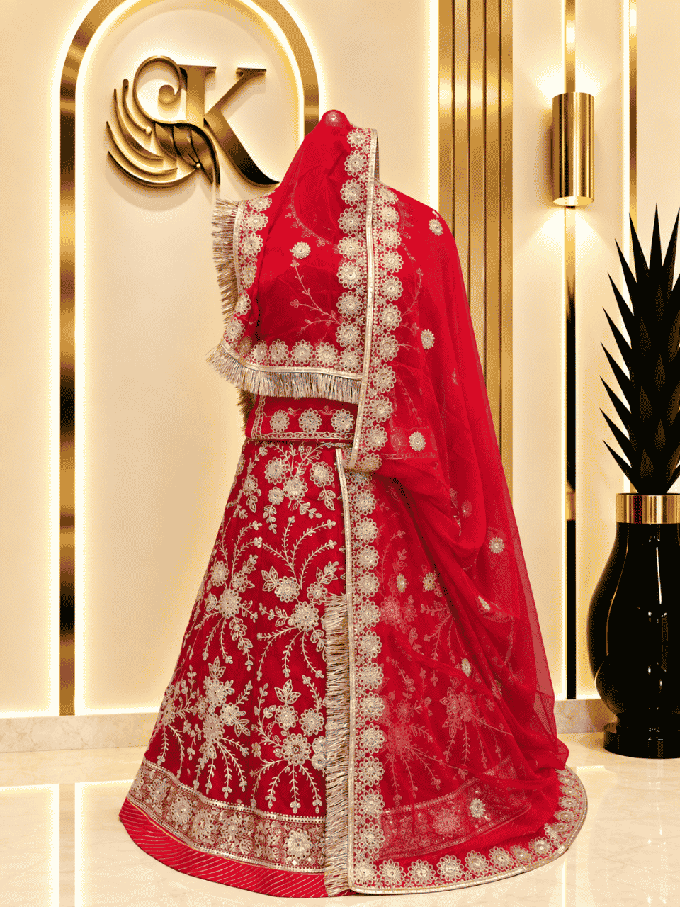 untitled-design-2-374 Rashmi Semi Pure Rajputi Poshak-Red - Image 1