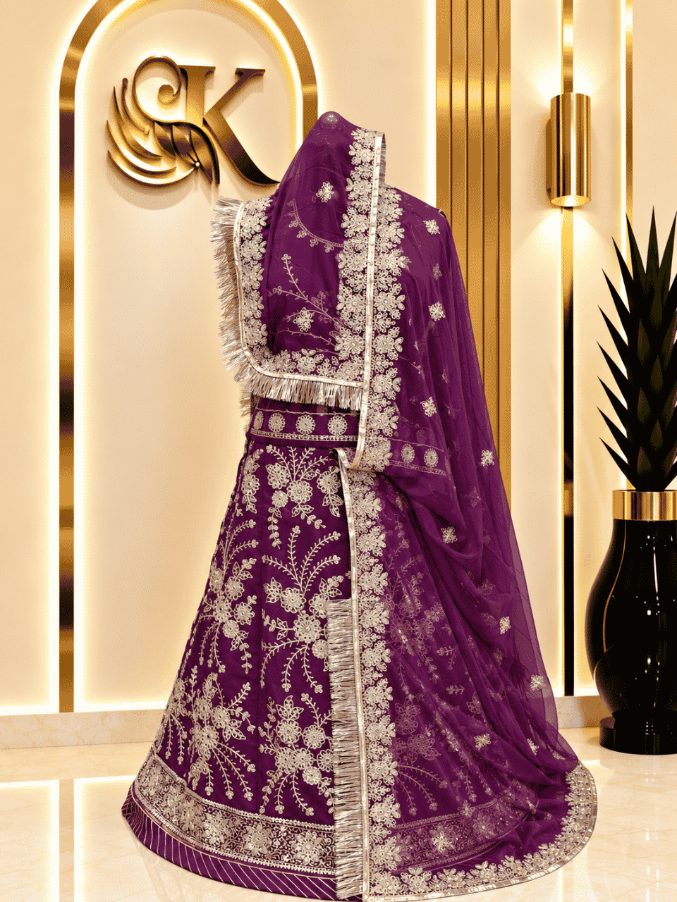 untitled-design-2-375 Rashmi Semi Pure Rajputi Poshak- Wine - Image 1