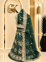 Rashmi Semi Pure Rajputi Poshak- Green