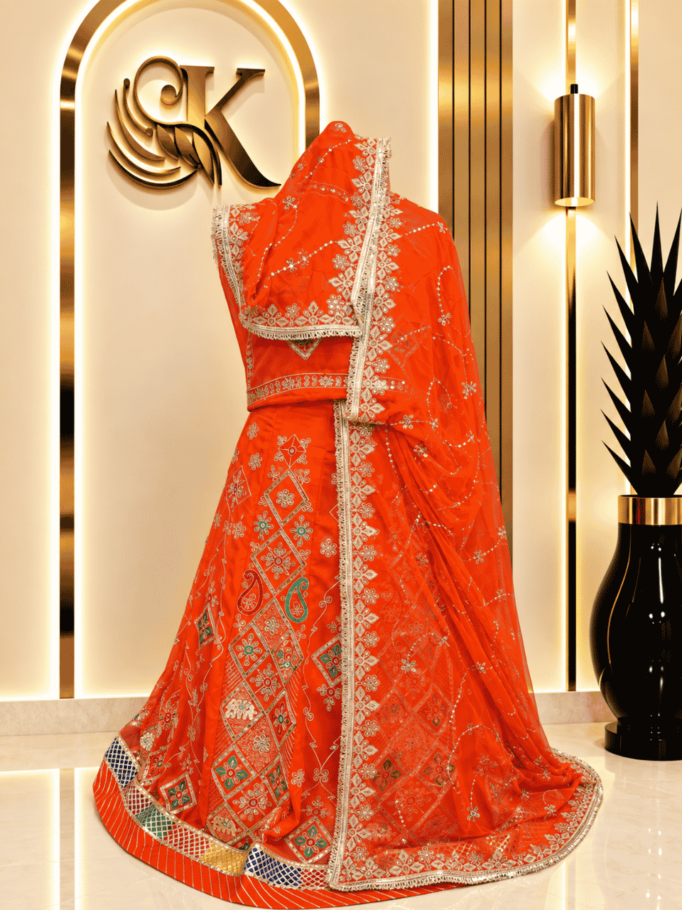 untitled-design-2-389 Supriya Semi Pure Rajputi Poshak- Orange - Image 1