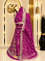 Supriya Semi Pure Rajputi Poshak- Light Wine