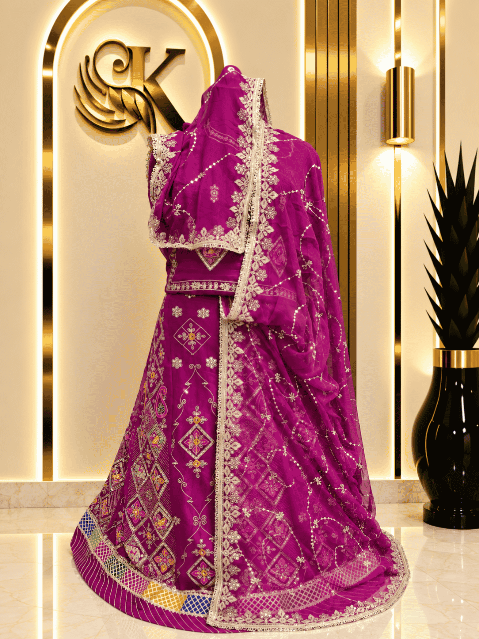 untitled-design-2-390 Supriya Semi Pure Rajputi Poshak- Light Wine - Image 1