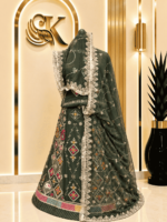 Supriya Semi Pure Rajputi Poshak- Green