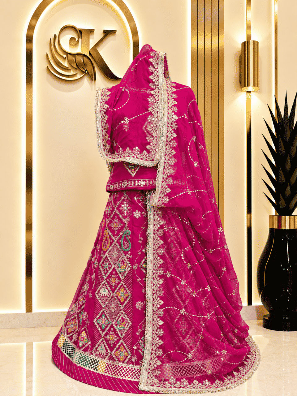 untitled-design-2-395 Supriya Semi Pure Rajputi Poshak- Rani - Image 1