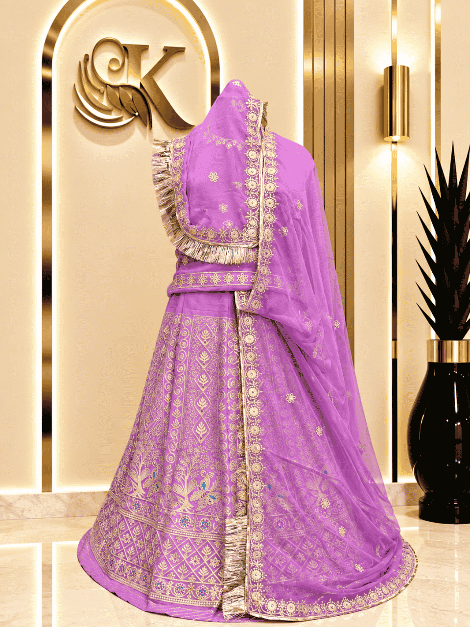 untitled-design-2-396 Priya Semi Pure Rajputi Poshak- Pink - Image 1