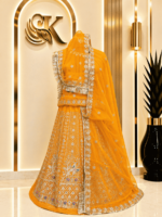 Priya Semi Pure Rajputi Poshak- Yellow