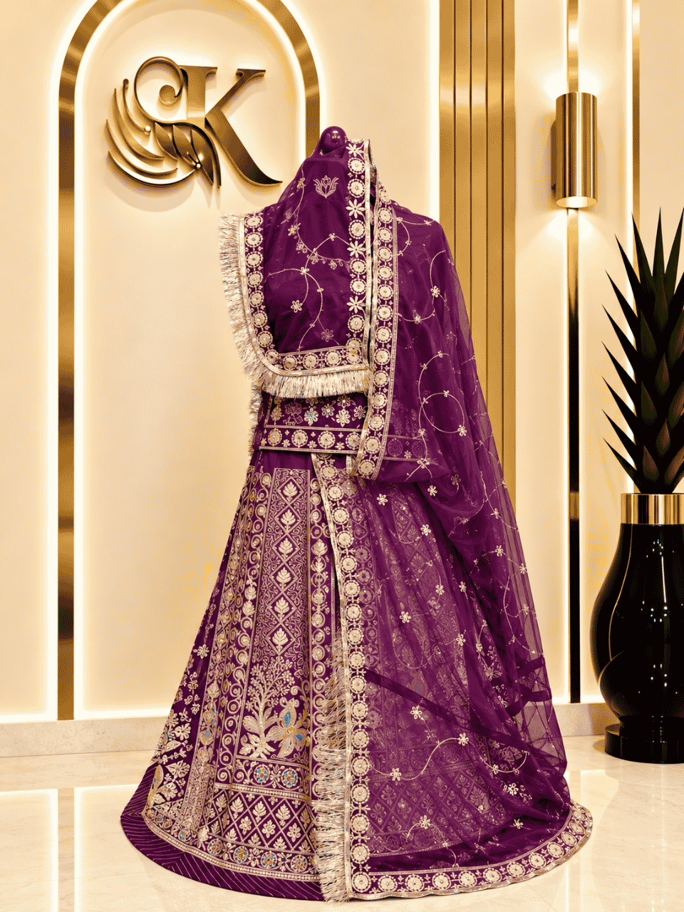 untitled-design-2-400 Priya Semi Pure Rajputi Poshak- Wine - Image 1