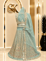 Priya Semi Pure Rajputi Poshak- Elaichi Green