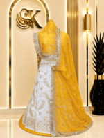 Kirti Semi Pure Rajputi Poshak- Yellow