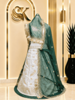 Kirti Semi Pure Rajputi Poshak- Green