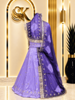Latika Satin Rajputi Poshak - Levender