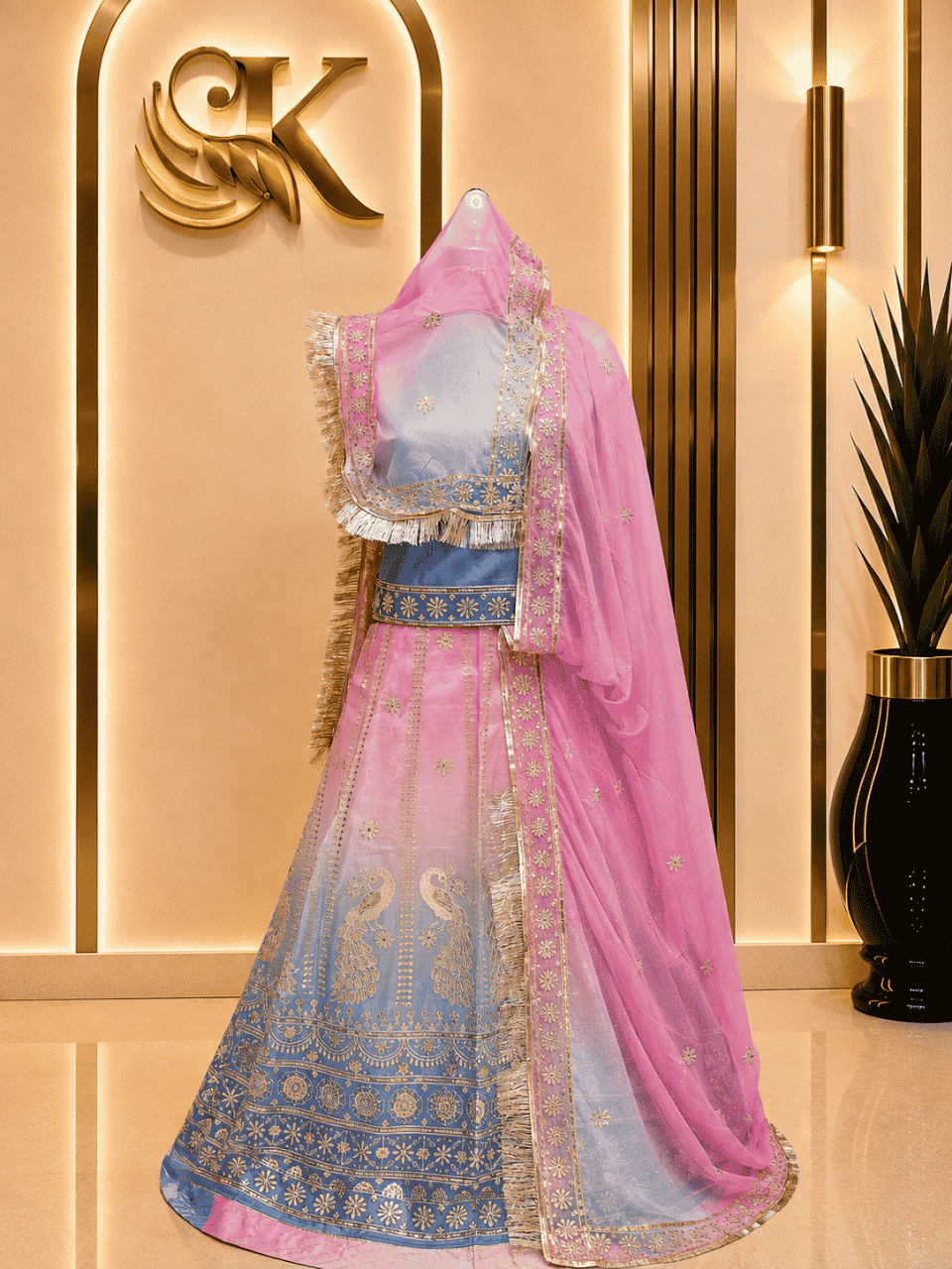 untitled-design-2-348 Saheli Glass Organza Rajputi Poshak- Shaded 8 - Image 1