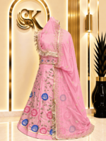 Chandan Fendy Silk Rajputi Poshak- Baby Pink