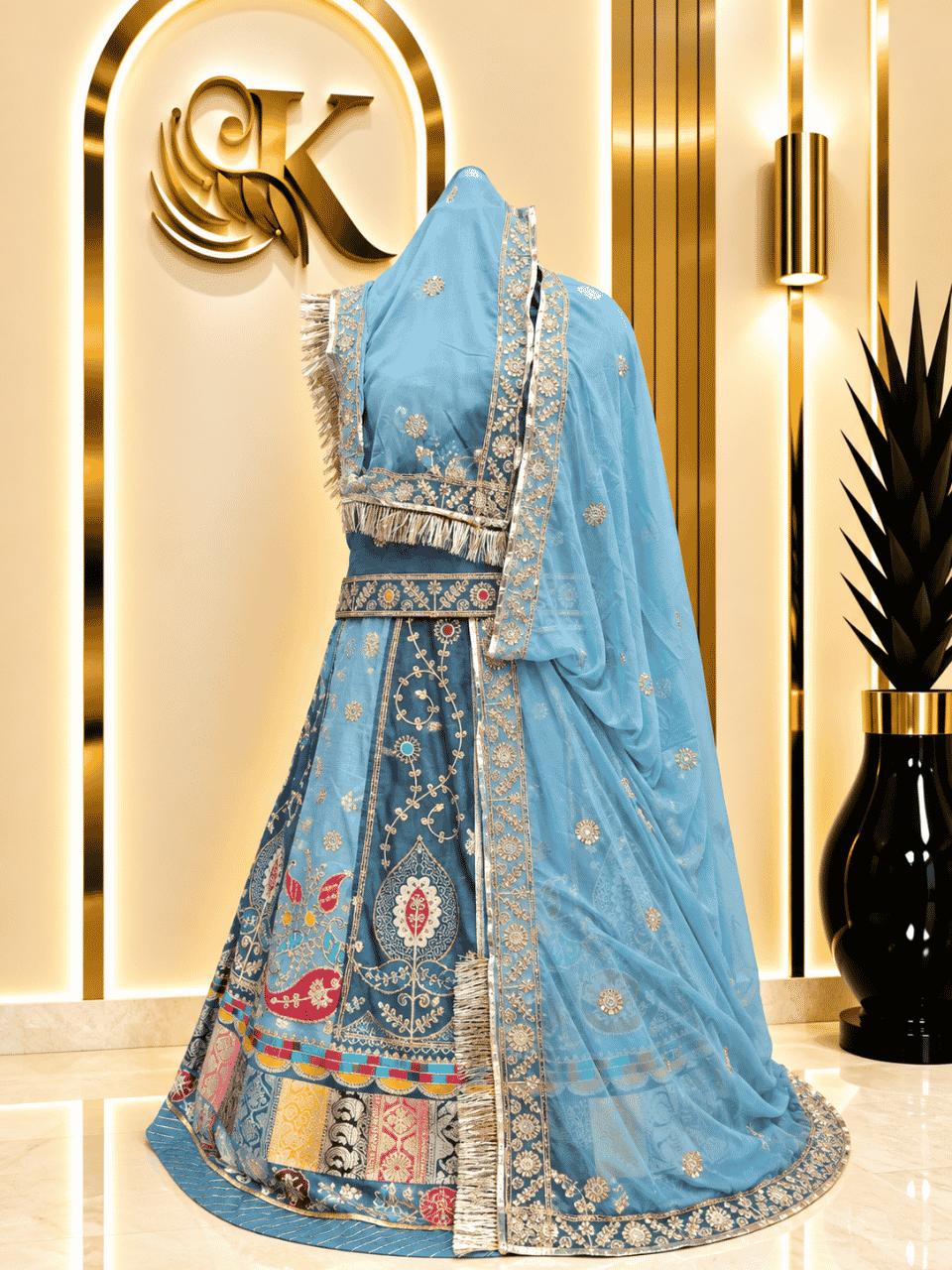 untitled-design-2-432 Nidhi Gold Crush Rajputi Poshak- Teal Blue - Image 1