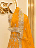 Rashmi Semi Pure Rajputi Poshak- Yellow - Image 3