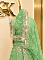 Rashmi Semi Pure Rajputi Poshak- Elaichi Green - Image 3