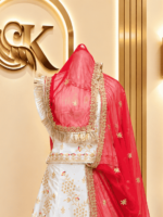 Kavita Semi Pure Rajputi Poshak- Red - Image 3