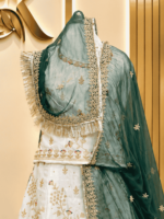 Kavita Semi Pure Rajputi Poshak- Green - Image 3