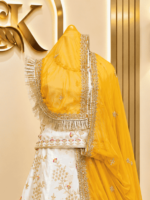 Kavita Semi Pure Rajputi Poshak- Yellow - Image 3