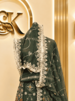 Supriya Semi Pure Rajputi Poshak- Green - Image 3