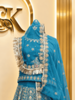 Priya Semi Pure Rajputi Poshak- Rama Green - Image 3
