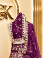 Priya Semi Pure Rajputi Poshak- Wine - Image 3