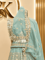 Priya Semi Pure Rajputi Poshak- Elaichi Green - Image 3