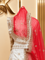 Kirti Semi Pure Rajputi Poshak- Red - Image 3