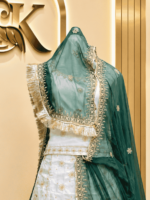 Kirti Semi Pure Rajputi Poshak- Green - Image 3