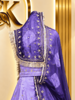 Latika Satin Rajputi Poshak - Levender - Image 3