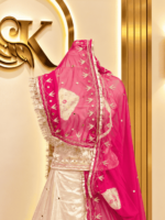Latika Satin Rajputi Poshak - Peach - Image 3