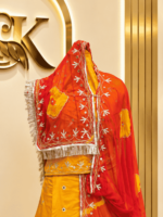 Latika Satin Rajputi Poshak - Yellow - Image 3