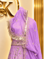 Chandan Fendy Silk Rajputi Poshak- Levender - Image 3