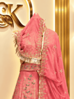 Chandan Fendy Silk Rajputi Poshak- Peach - Image 3