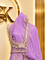 Chandan Fendy Silk Rajputi Poshak- Light purple - Image 3