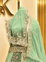 Nidhi Gold Crush Rajputi Poshak- Elaichi Green - Image 2